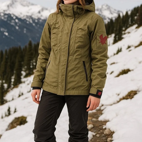 Mission Six Falcon Series Jacket XS RECCO Hooded Olive Green Snow Ski Ride - Picture 2 of 16
